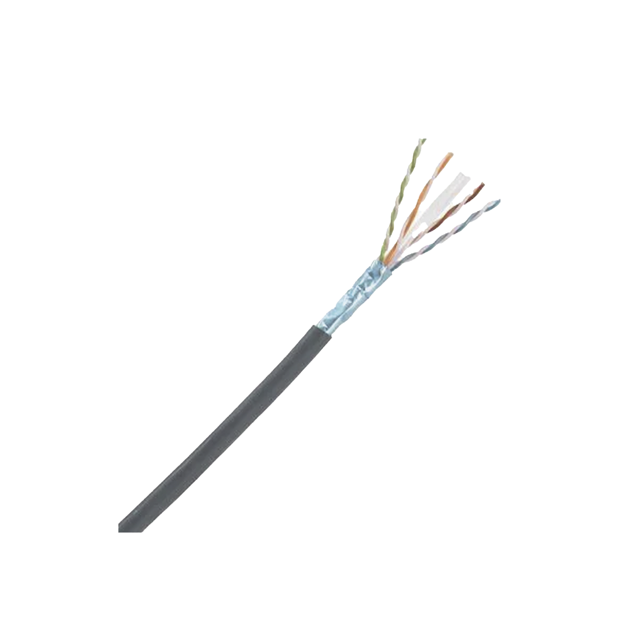 Bobina de Cable Blindado F/UTP de 4 Pares, Cat6A, Soporte de Aplicaciones 10GBase-T, LSZH (Libre de Gases Tóxicos), Color Negro, Para Interior, 305m