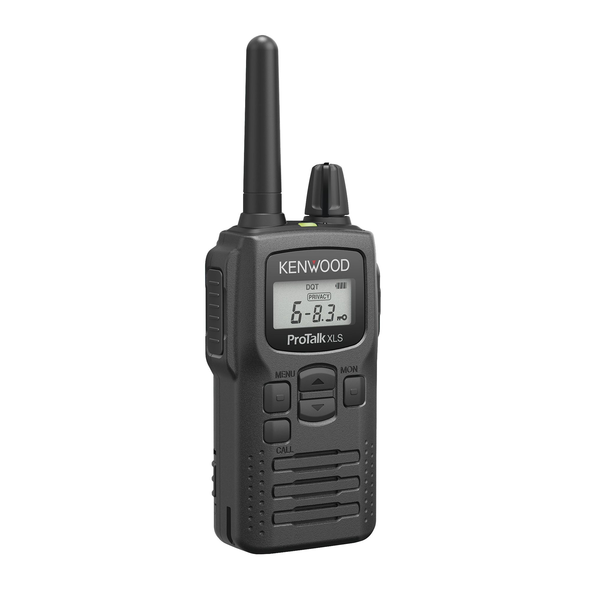 Radio portátil UHF 450-470 MHz, 2 W, 16 canales, Resistente a Golpes MIL-STD-810, manos libres VOX. Incluye antena, batería, cargador y clip