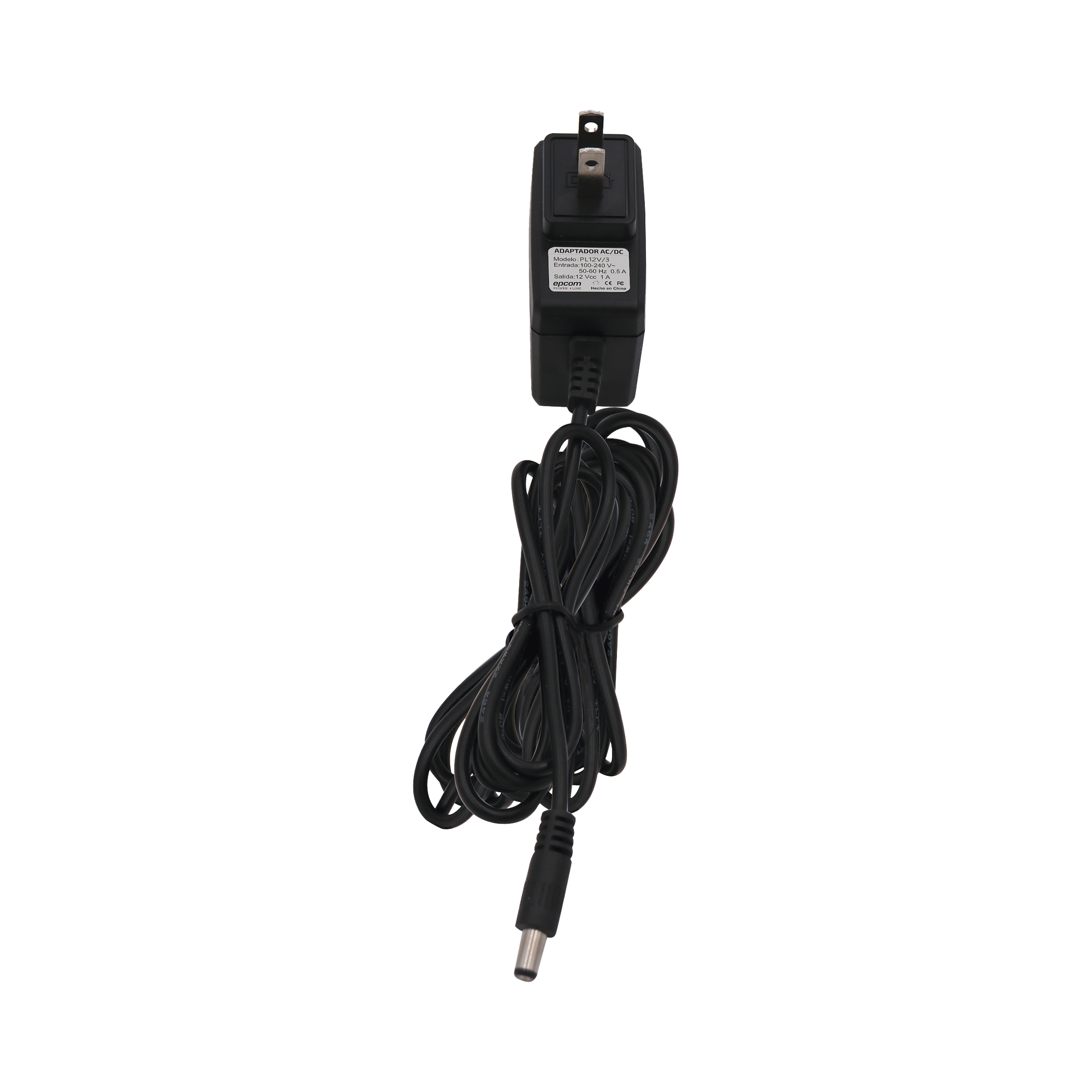 Adaptador de Pared de 12 Vcc @ 1 Amp Regulado / Con Cable de 3 Metros / Uso en Interior / Múltiples Usos