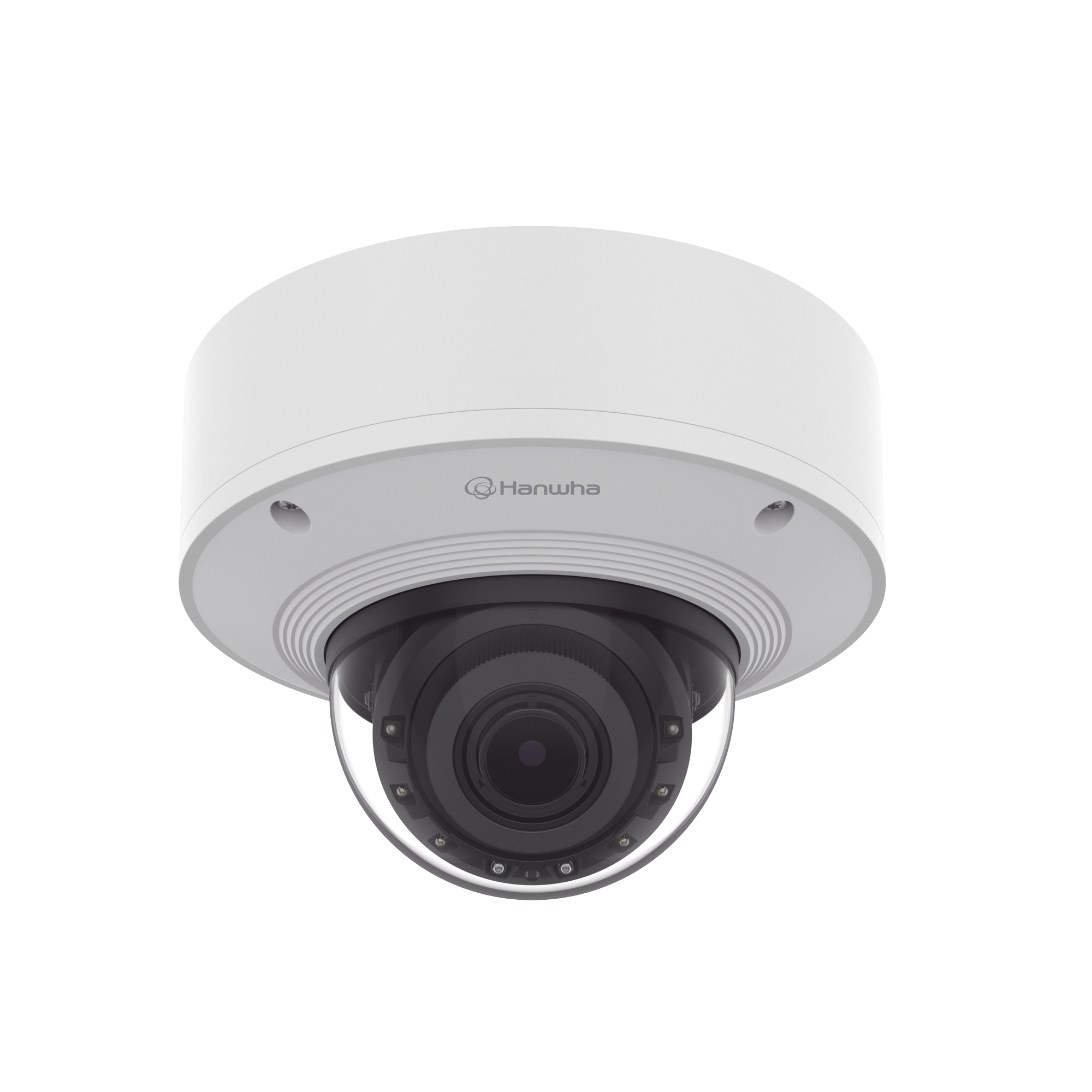 Cámara Domo 2MP Solid EDGE / Wisenet WAVE embebido / Antivandalica / Lente Motorizado de 4.38  A 9.33mm / P-Iris / WDR 120dB / 2TB SSD / IP66, IP67, IK10+, NEMA4X, IP6K9K