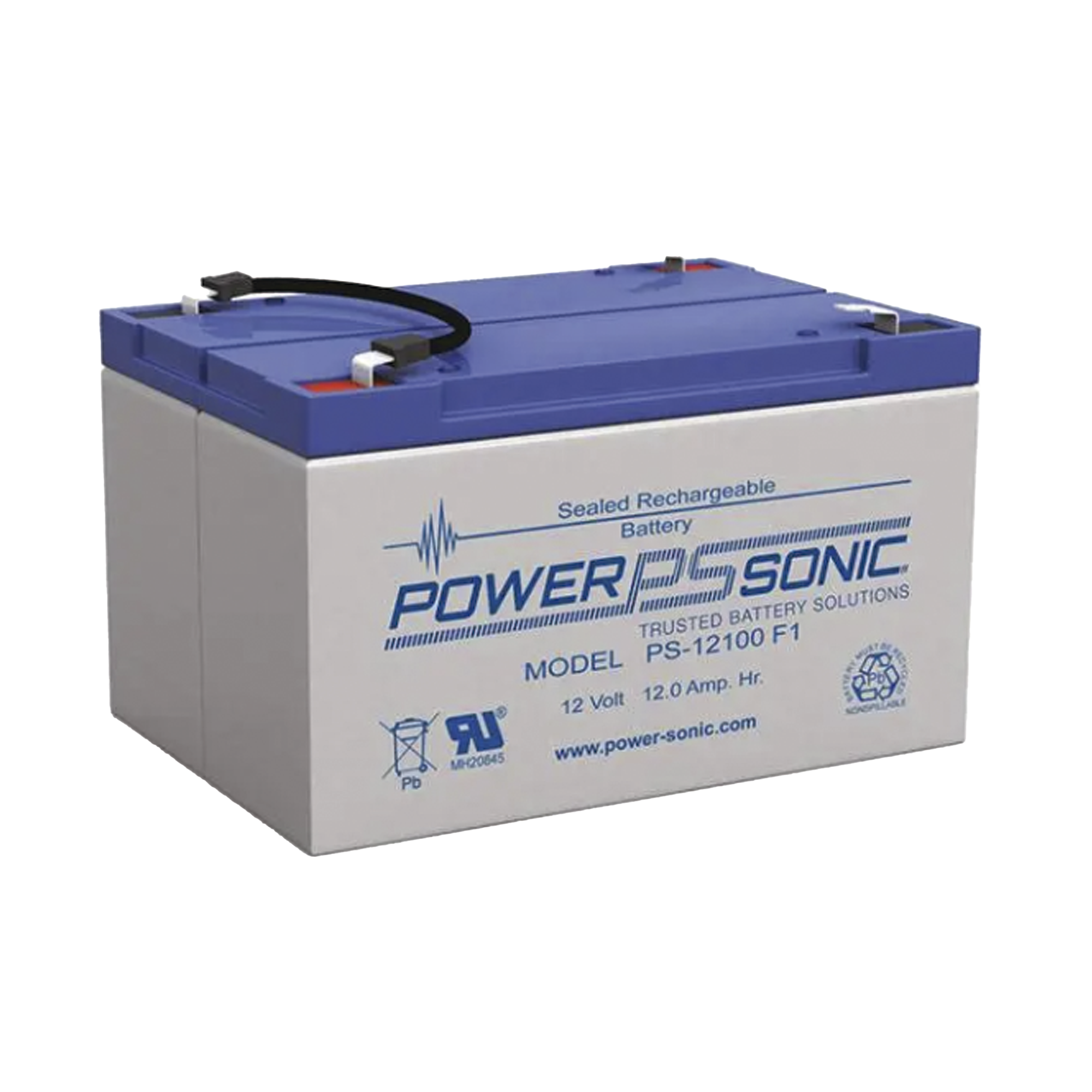 Batería 12V, 12AH, Para Respaldo, Tecnologías AGM/VRLA, 5 Años Vida Útil, Terminales F1, Reconocida UL