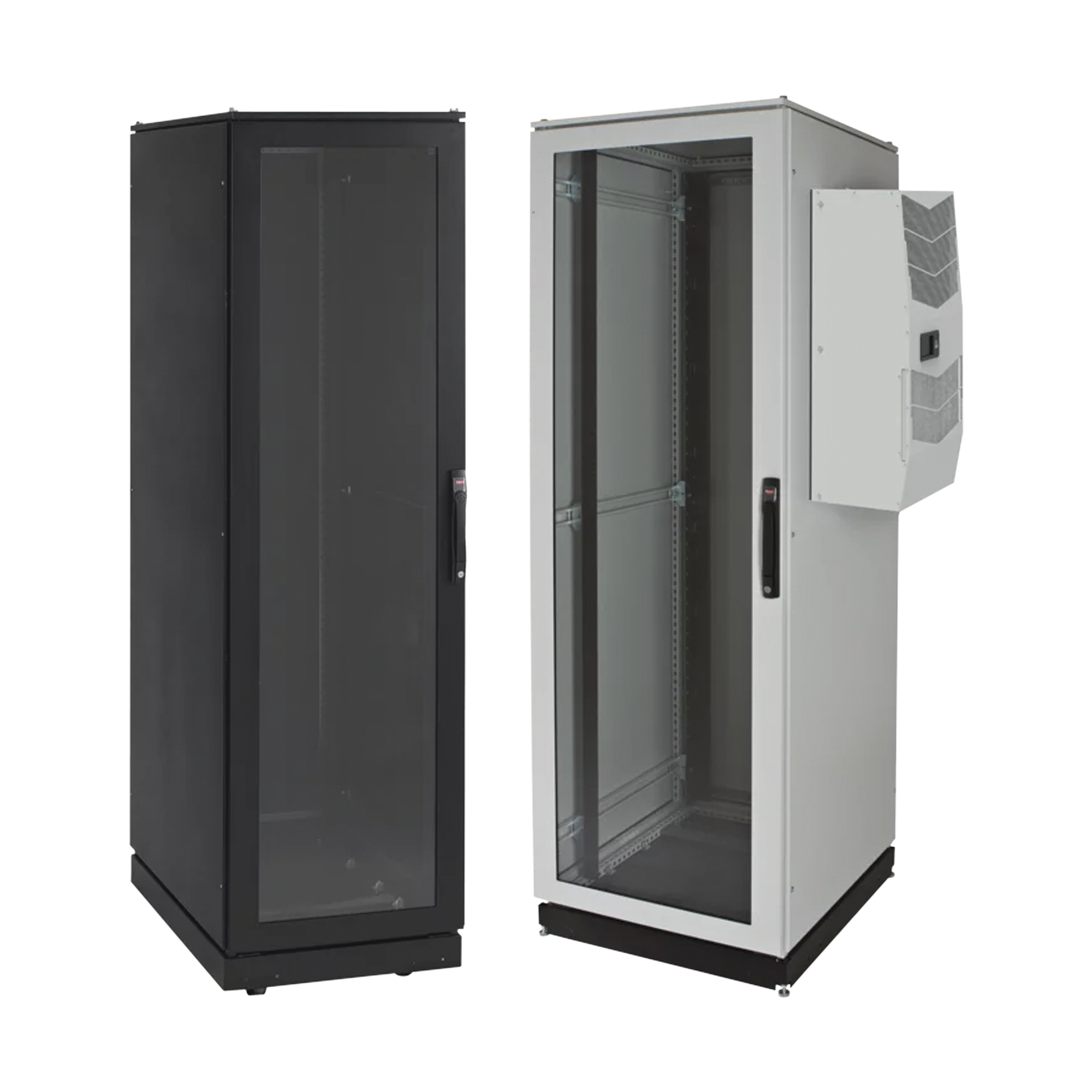 Gabinete de Telecomunicaciones ProLine V/D, 600 mm de Ancho, 1000 mm de Profundidad, Compatible Con Aire Acondicionado Tipo G52, NEMA 12, 42 UR, Color Negro