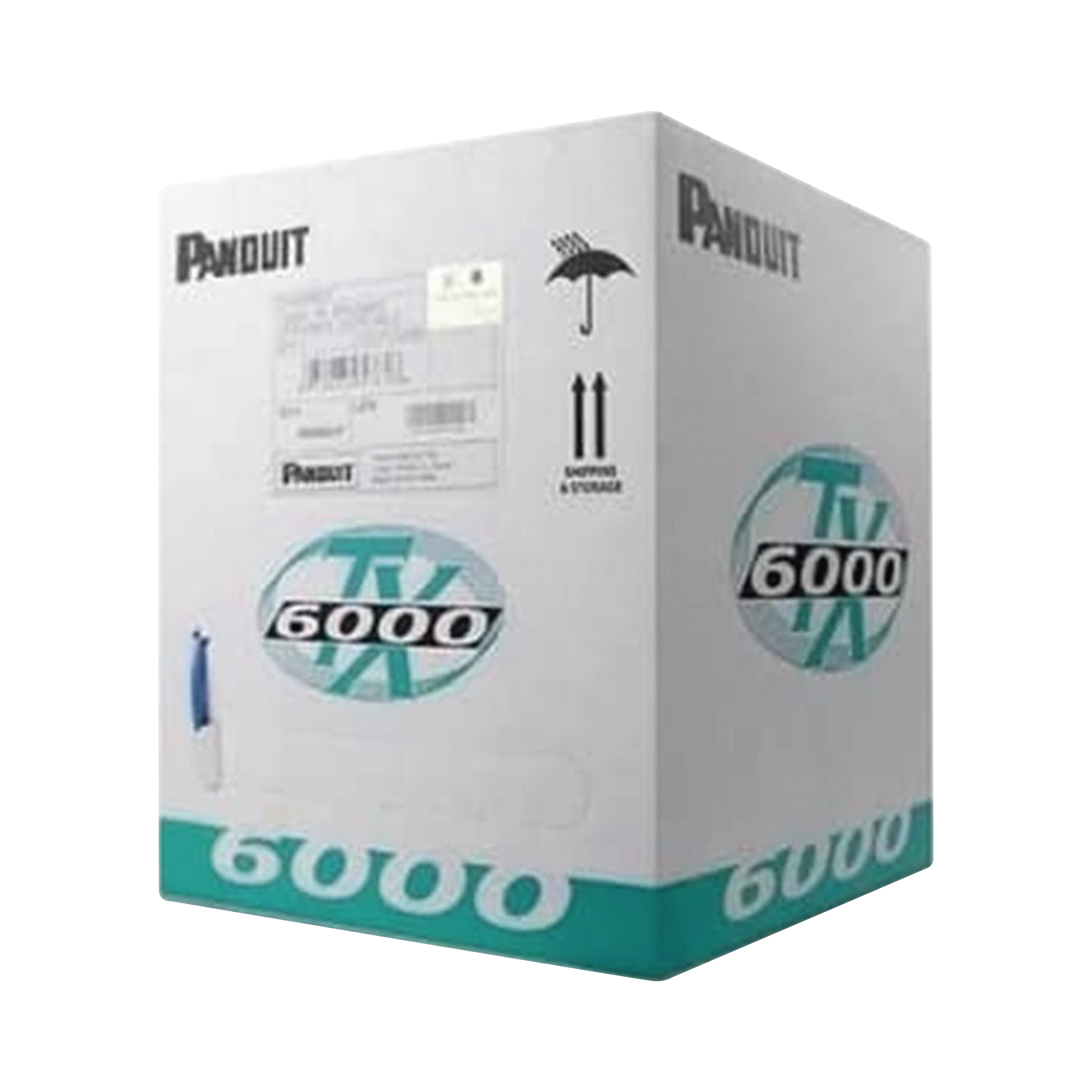 Bobina de Cable UTP 305 m. de Cobre, TX6000™ PanNet, Reelex, Blanco, Categoría 6 Mejorado (23 AWG), PVC (CM), de 4 pares