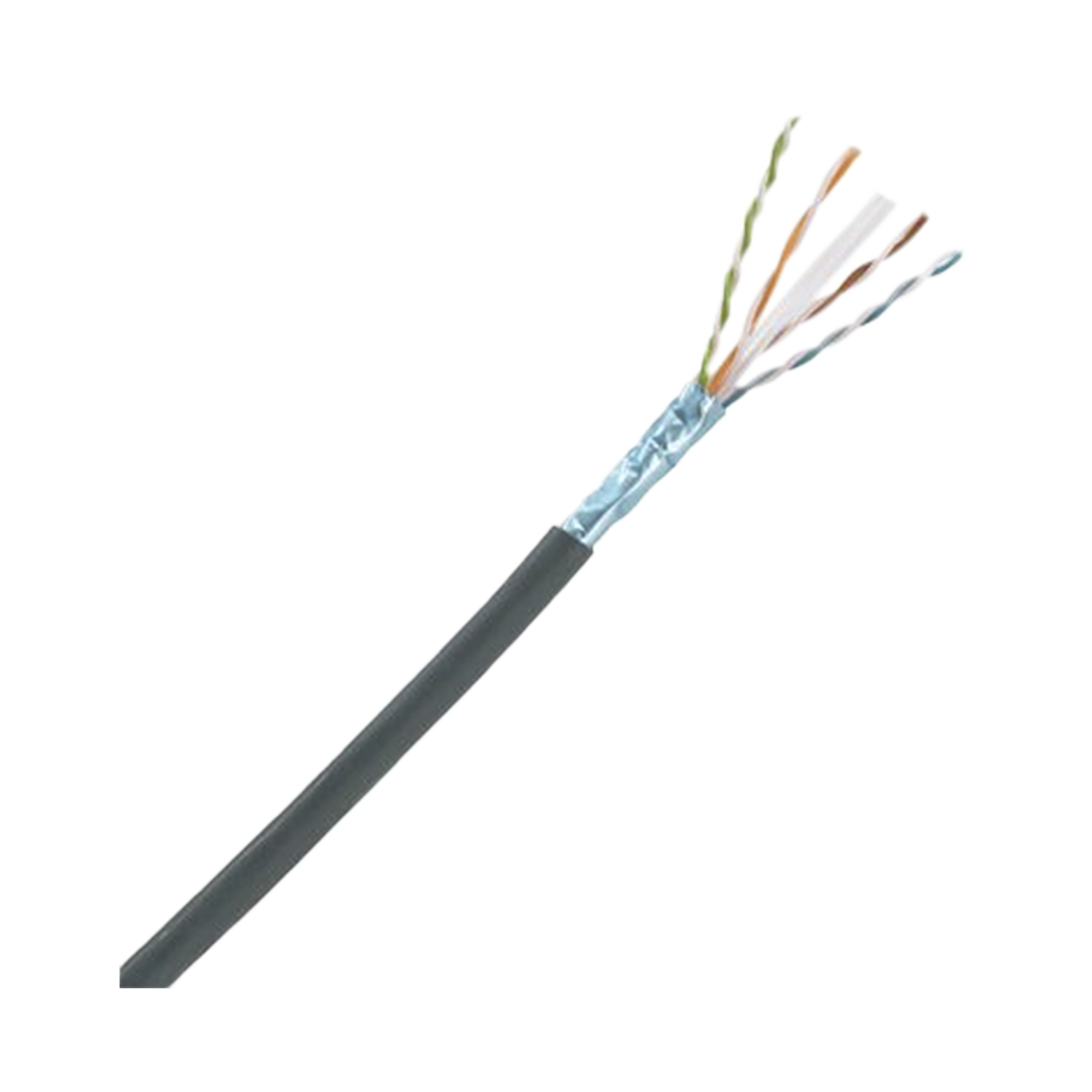 Bobina de Cable Planta Externa con Gel, de 4 pares, Cat6A, UTP, Color Negro, 305m