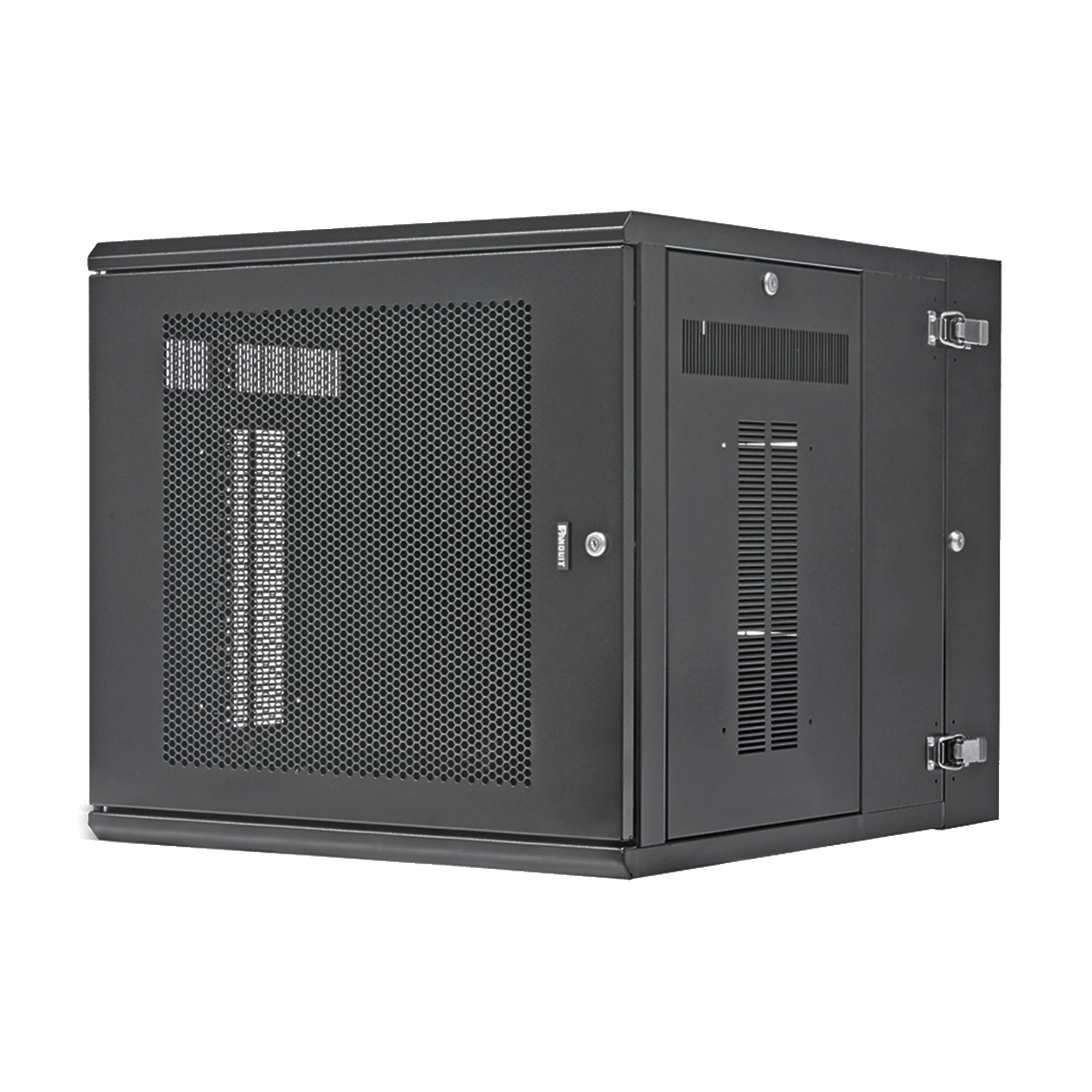 Gabinete PanZone de Montaje en Pared, de 19in, Puerta Perforada, 12 UR, 762mm de Profundidad, Color Negro