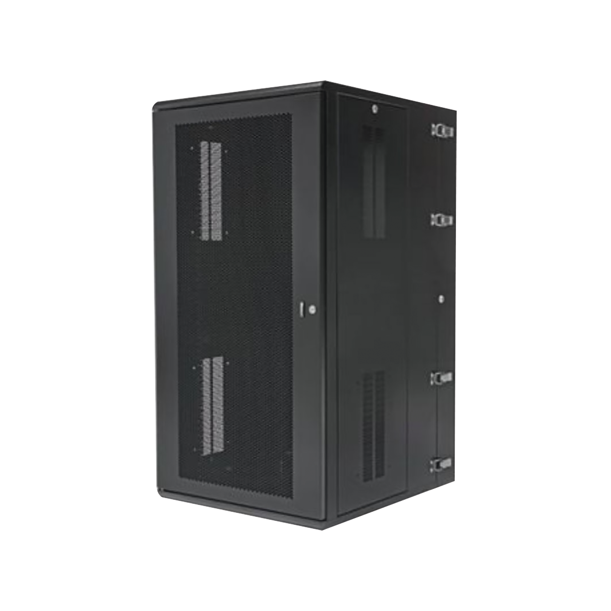 Gabinete PanZone de Montaje en Pared, de 19in, Puerta Ventilada, 26 UR, 635mm de Profundidad, Color Negro