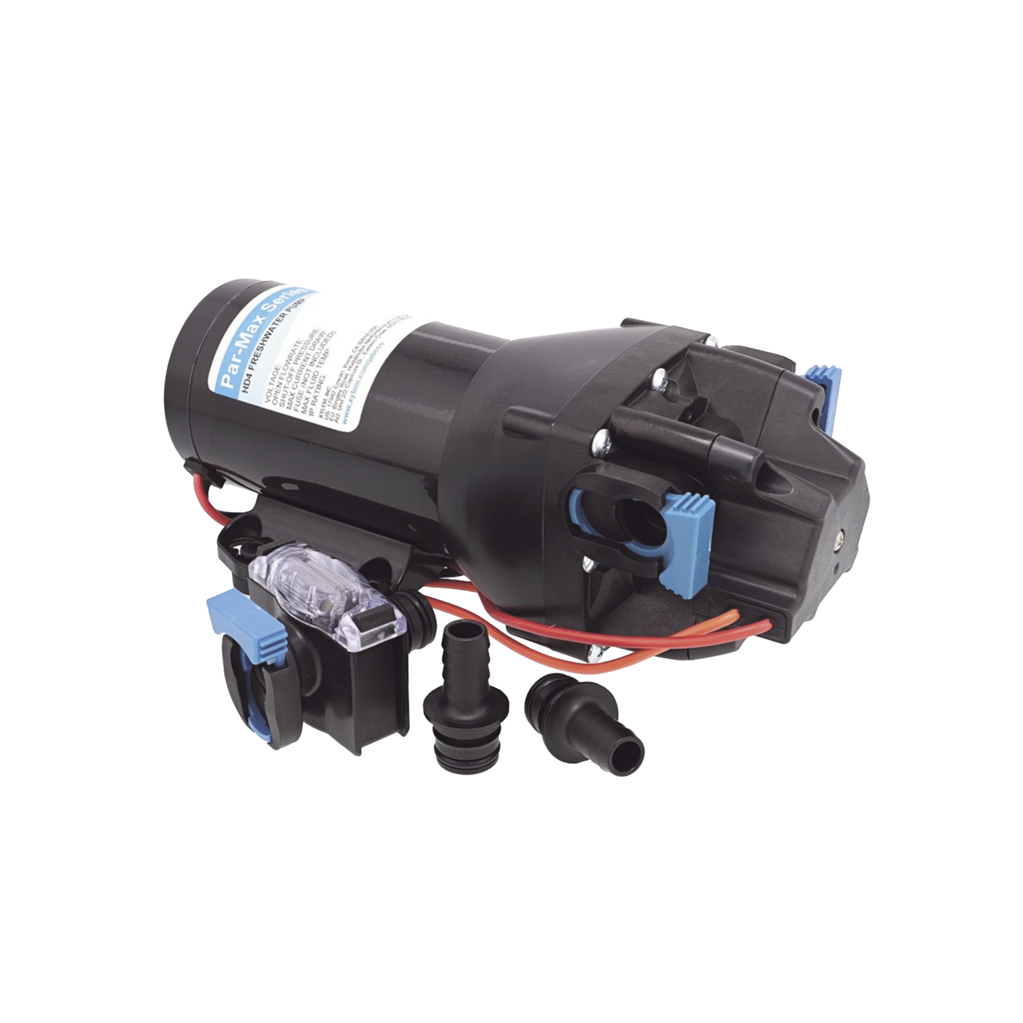 Bomba controlada por presión Par Max HD 4' a 12 Vca, alta presión 40 psi 15 lpm / 4 gpm