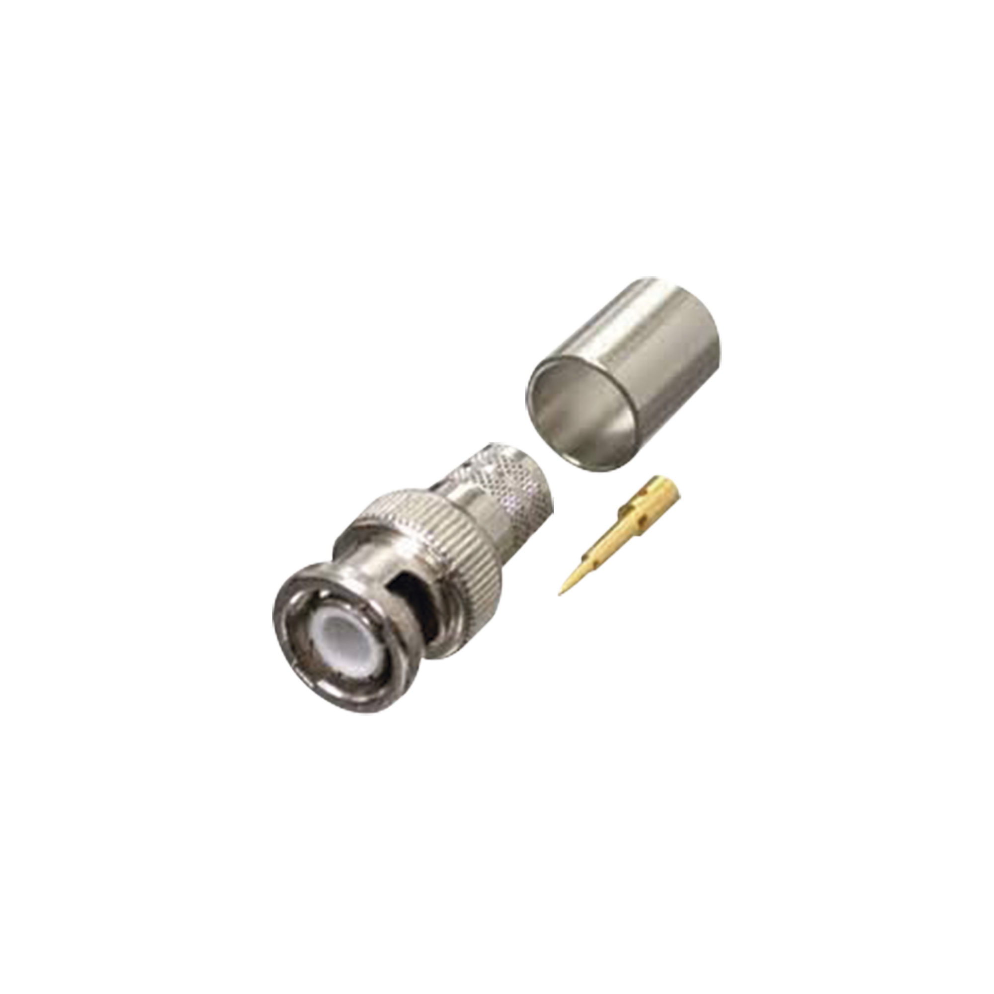 Conector BNC Macho de Anillo Plegable para RG-8/U, LMR-400, 9913, CNT-400, Níquel/ Oro/ Teflón.