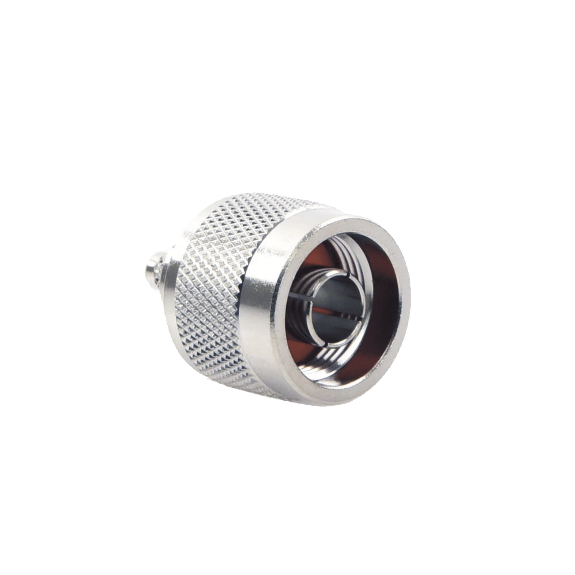 Conector N Macho Coaxial de Anillo Plegable para Cable RG-142/U, Niquel/ Oro/ Teflón.