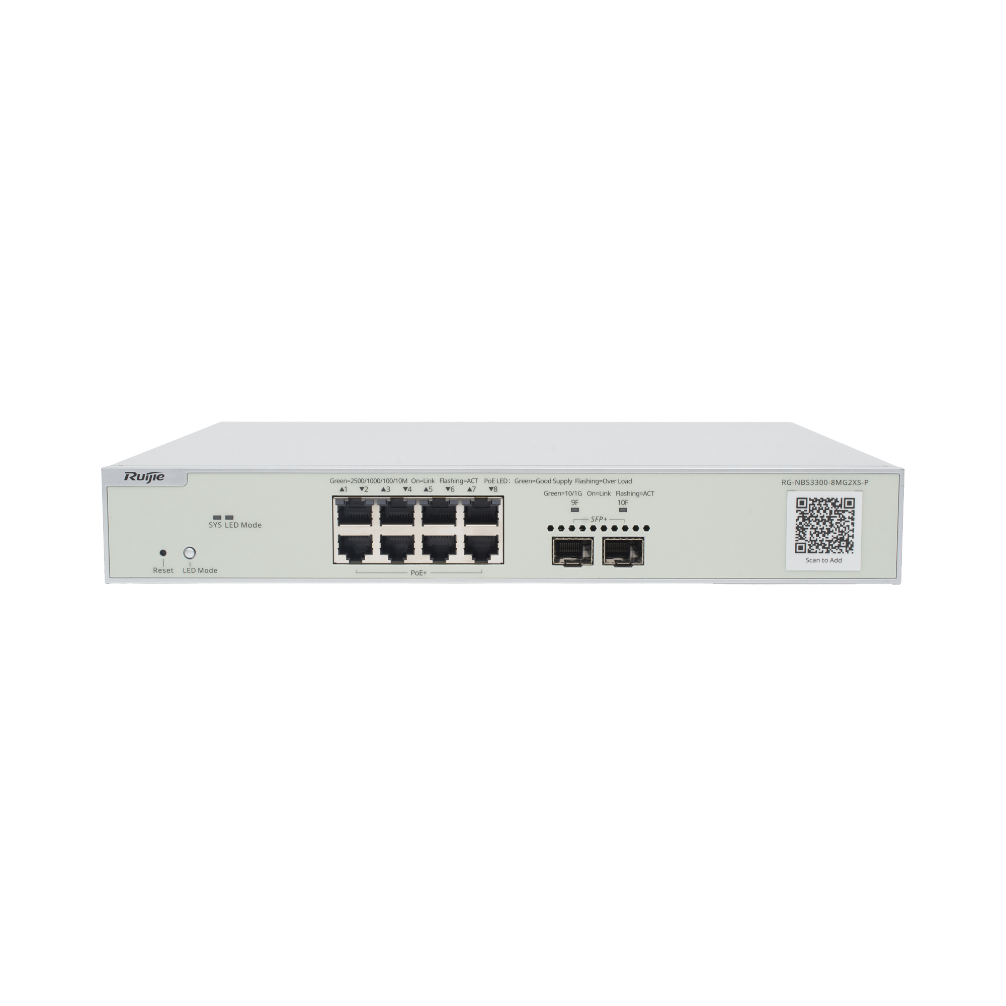 Switch Multi-Gigabit PoE+ Capa 2 con 8 Puertos 2.5G PoE+ hasta 240W y 2 Uplink SFP+ 10G ,Administrable Cloud, Diseñado Para Access Points WiFi 6/7