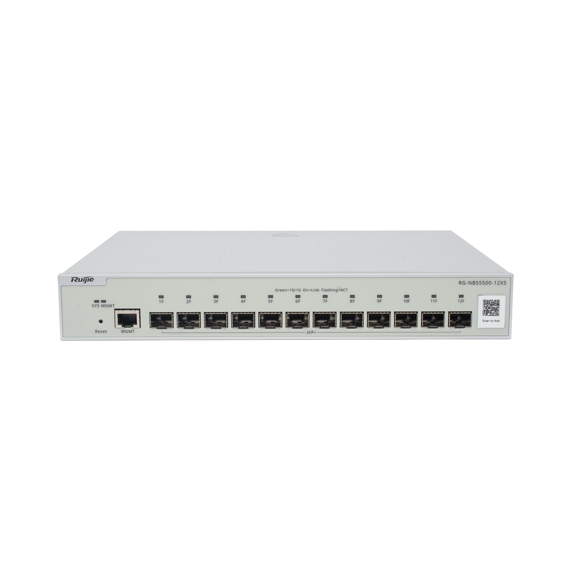 Switch Administrable Full Aggregation Capa 3, 12 Puertos SFP+ 10G y un Puerto MGMT