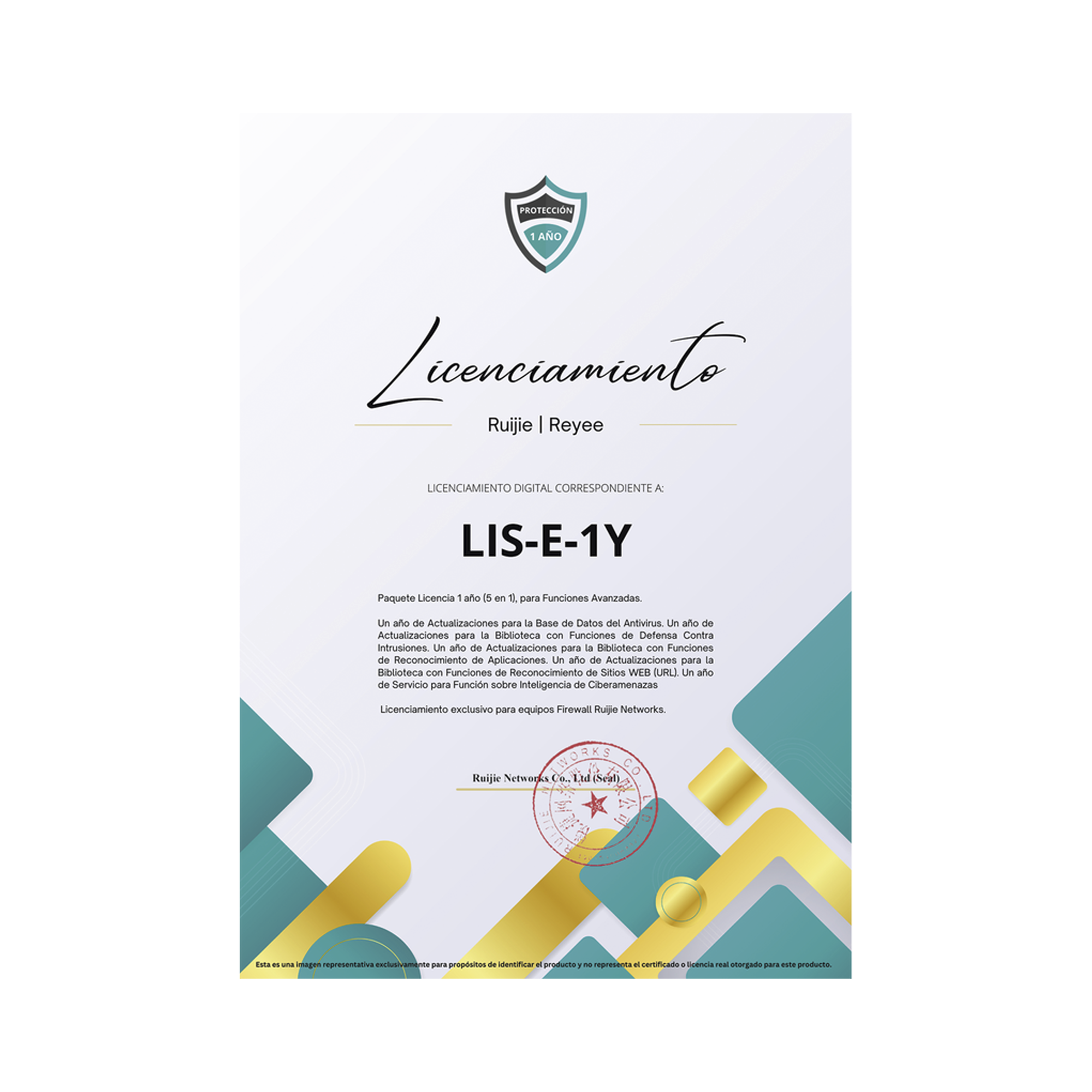 Paquete Licencia 1 año  (5 en 1), para Funciones Avanzadas Firewall modelo Z5100 series
