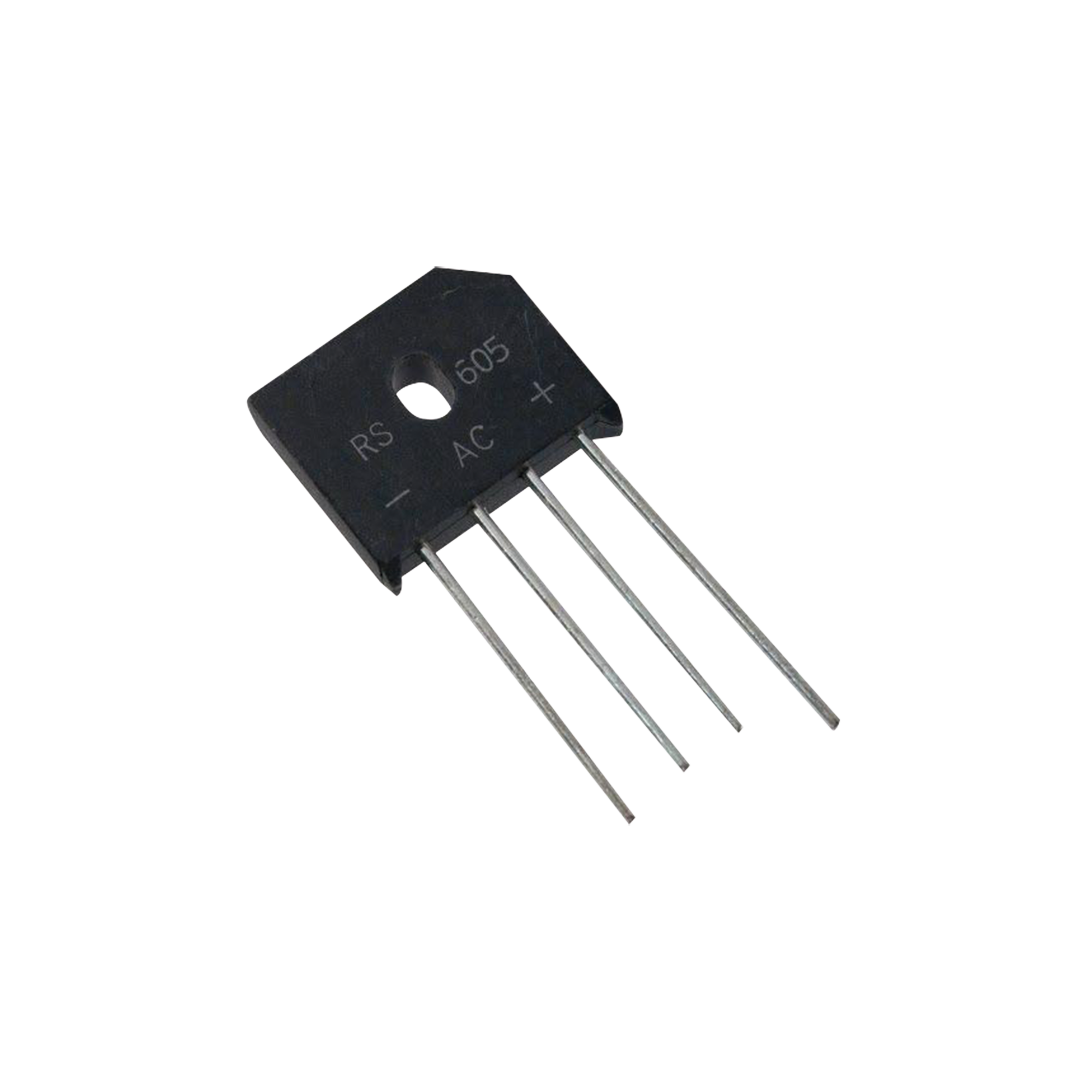 Puente Rectificador en Línea de 6 Amp., 600 PIV, Silicio, 420 RMS.
