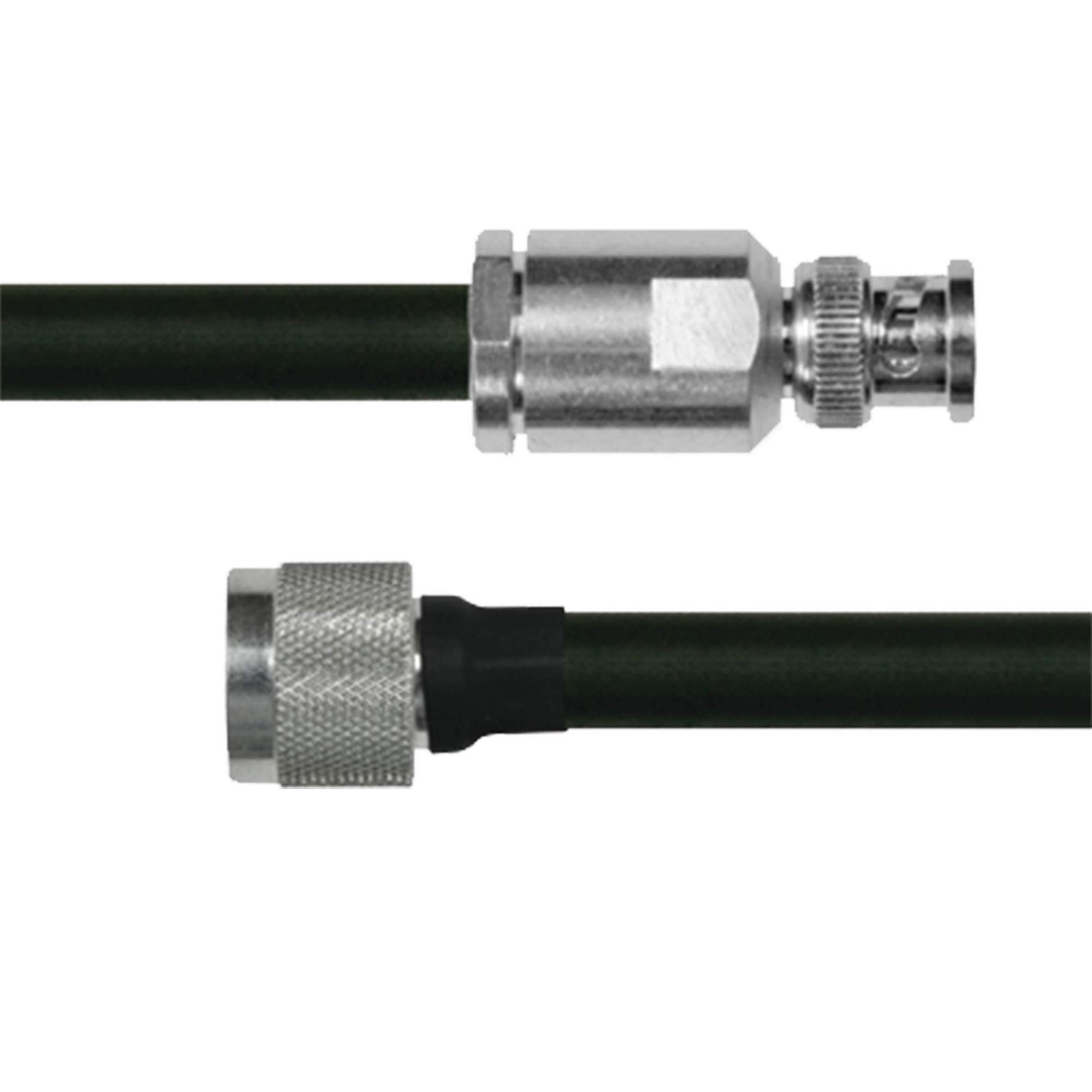 Cable Coaxial RG-214/U de 180 cm, en 50 Ohm, 0.425", CD-4 GHz, con Conectores BNC Macho a N Macho.
