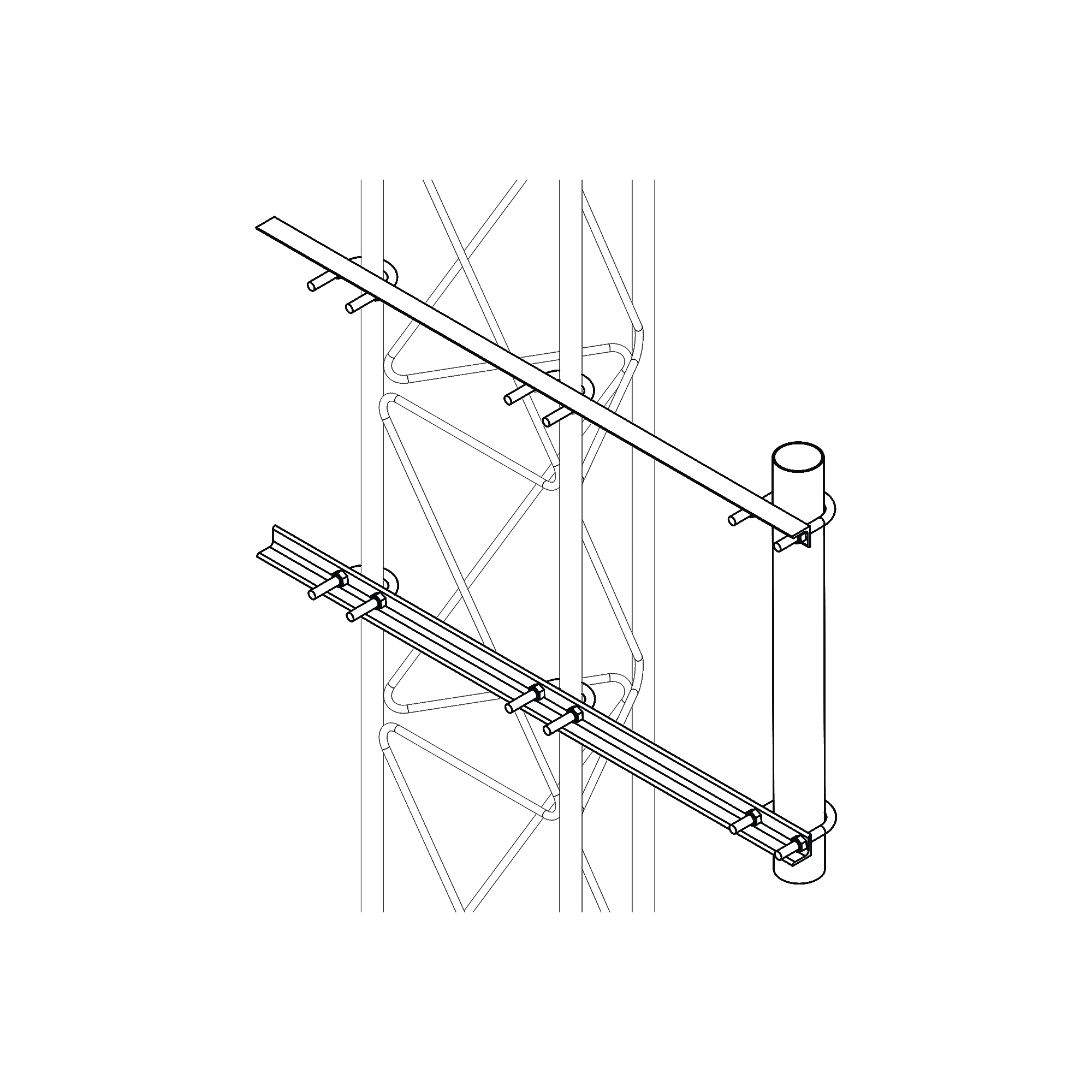 Brazo Lateral Liviano para Tramo STZ30G Galvanizado por Inmersión en Caliente.