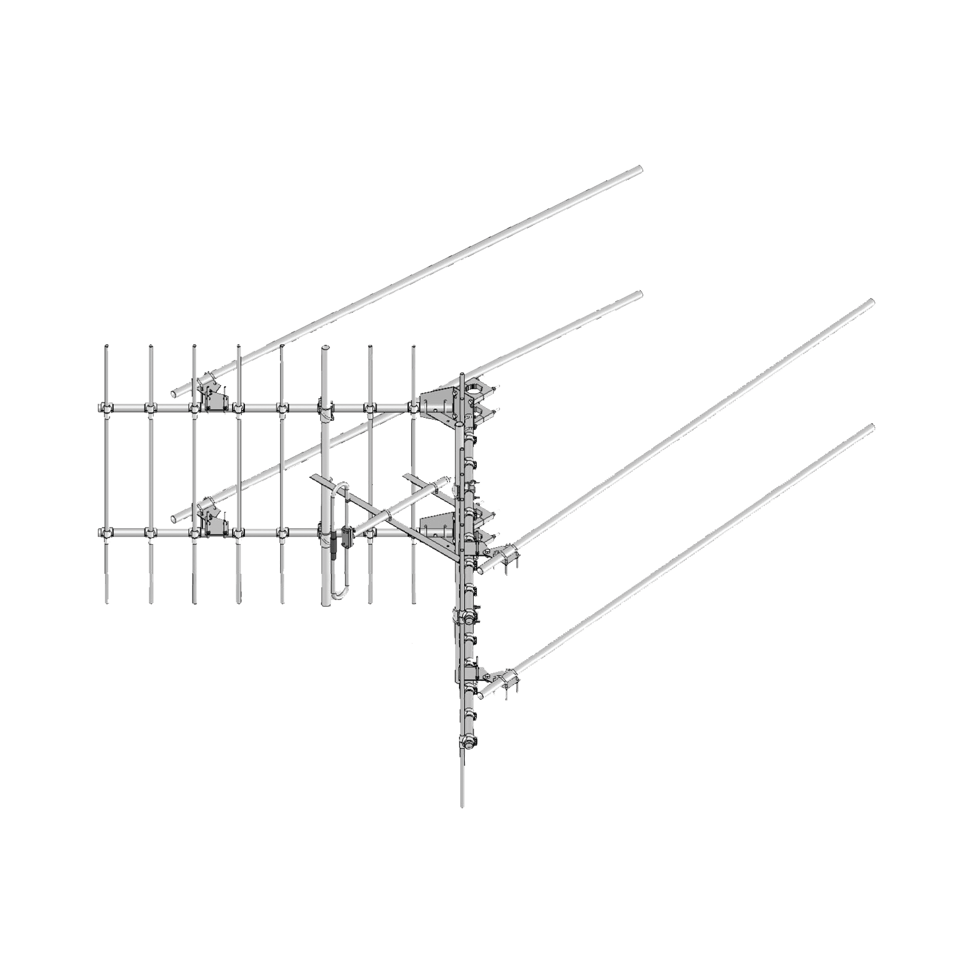 Antena Direccional Reflector de Esquina, 148-174 MHz, 50 Ohm, 10 dBd (12 dBi), 250 Watt, N Macho.