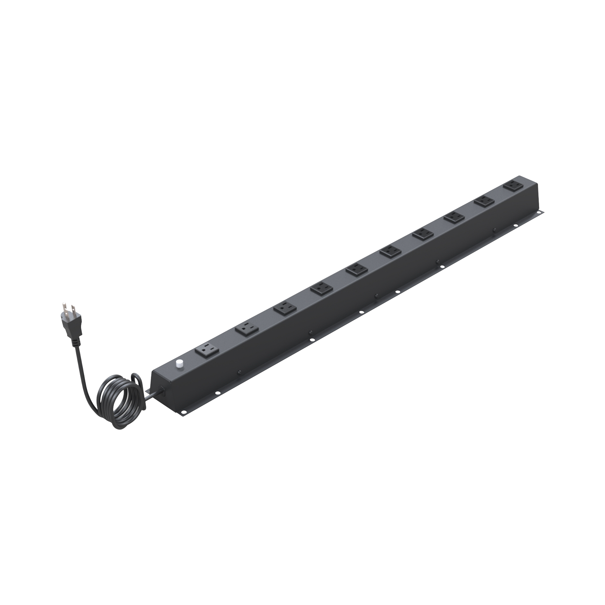 PDU Vertical de 10 Contactos (NEMA 5-15R). Volt. Ent./Sal.: 120Vca/15A compatible con Racks EIRL y EIQR.
