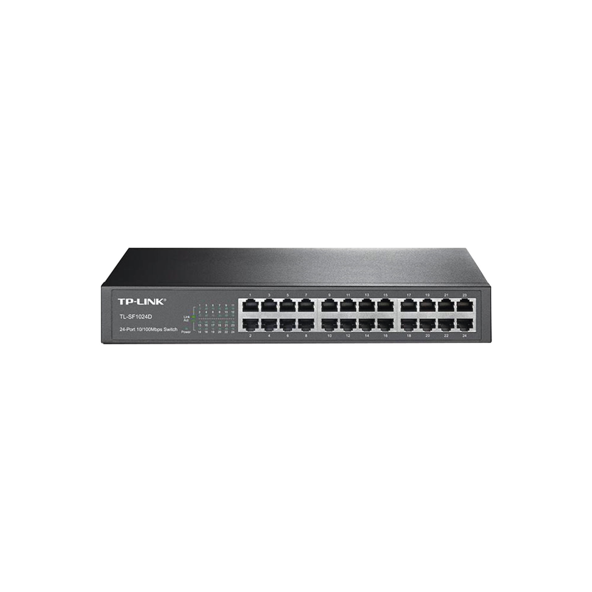 Switch no administrable de 24 puertos 10/100 Mbps para escritorio/rack