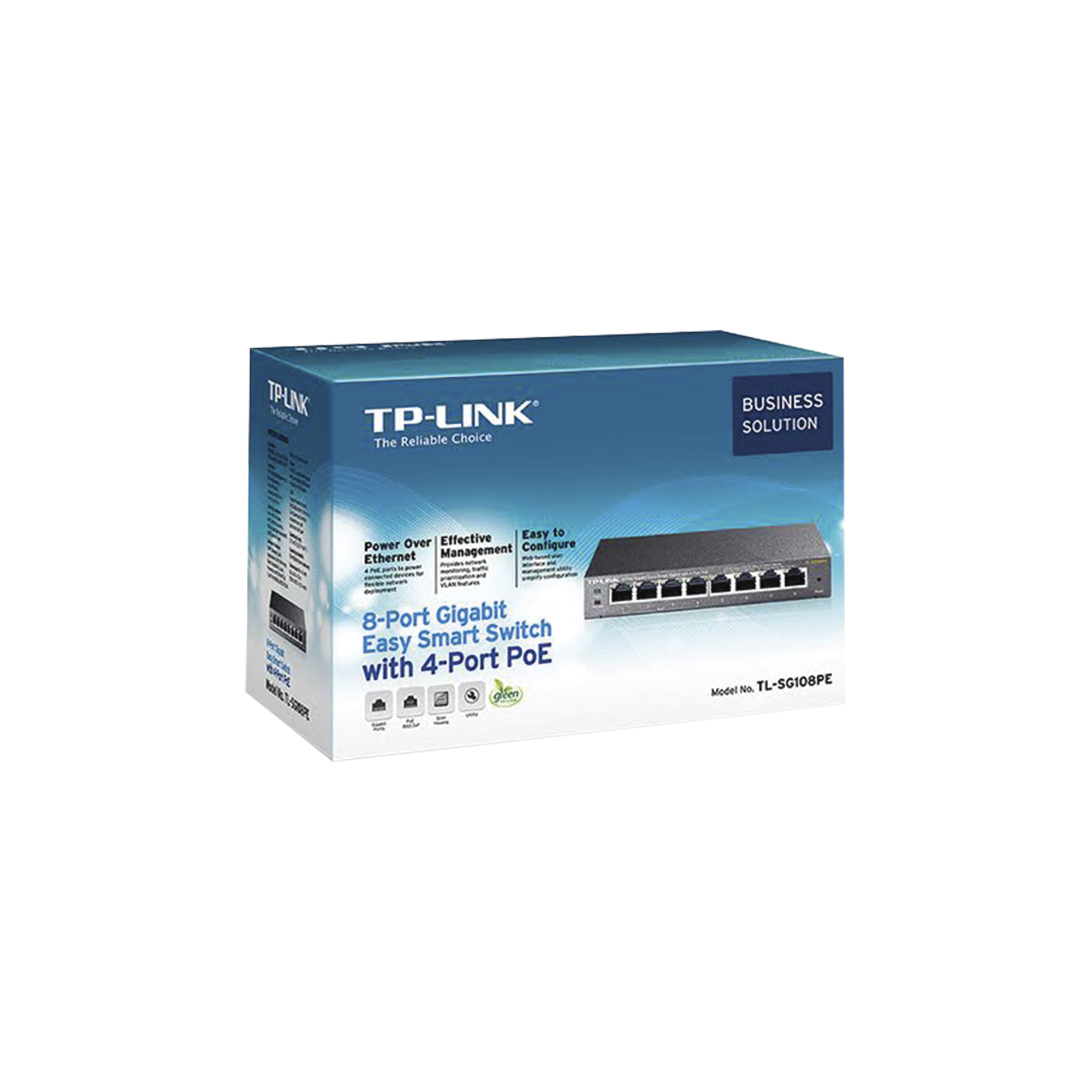 Easy Smart Switch PoE JetStream , 8 puertos 10/100/1000 Mbps  55 W