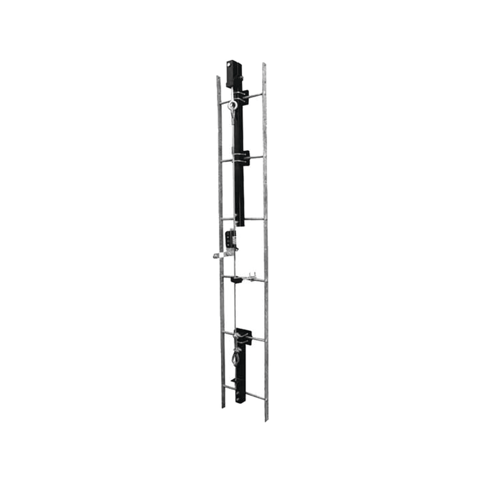 Sistema de Línea de Vida para Instalación en Escalerilla. Hasta 100' (30m) de Altura.