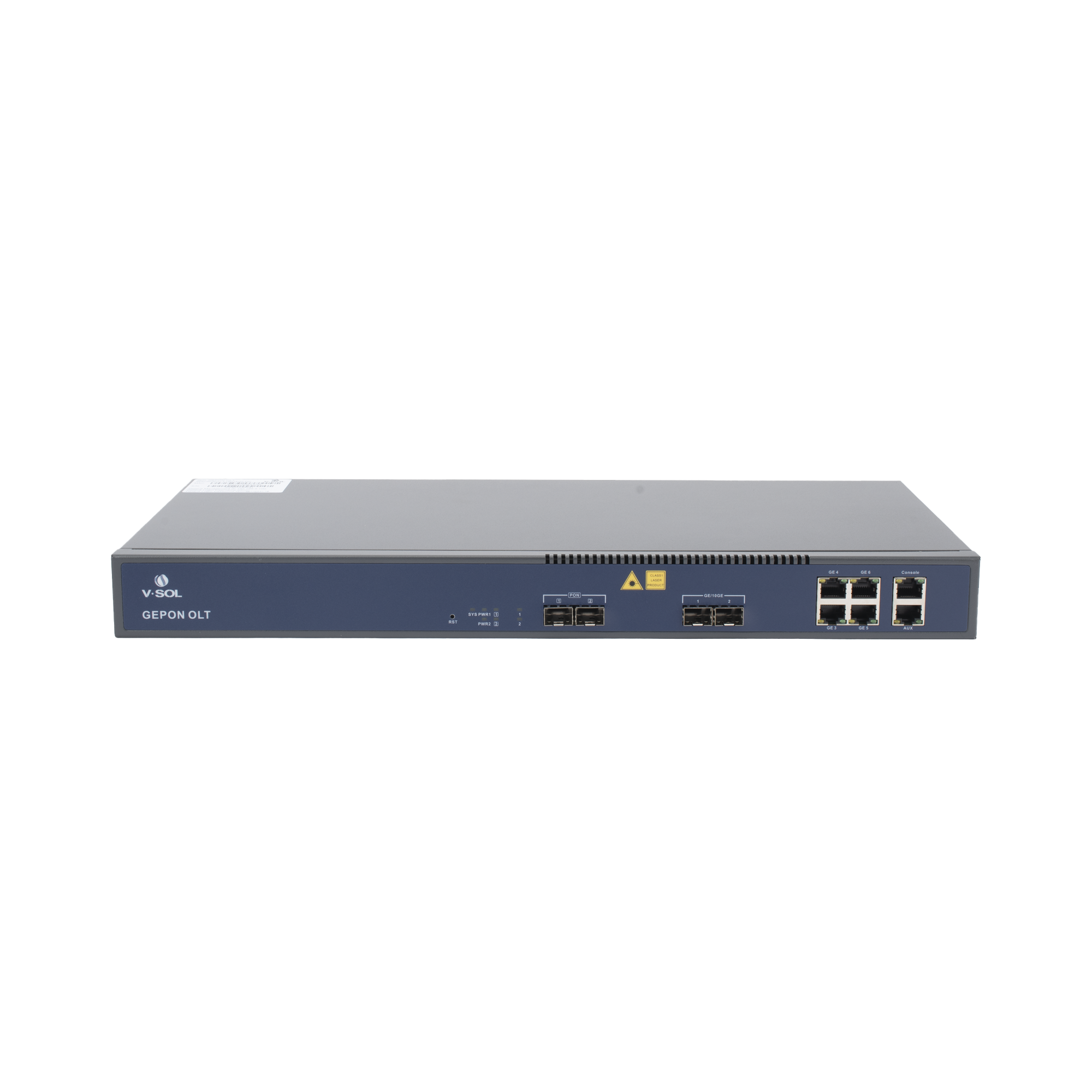 OLT de 2 puertos EPON con 6 puertos Uplink (4 puertos Gigabit Ethernet + 2 puertos Gigabit Ethernet SFP/SFP+) / hasta 128 ONUS