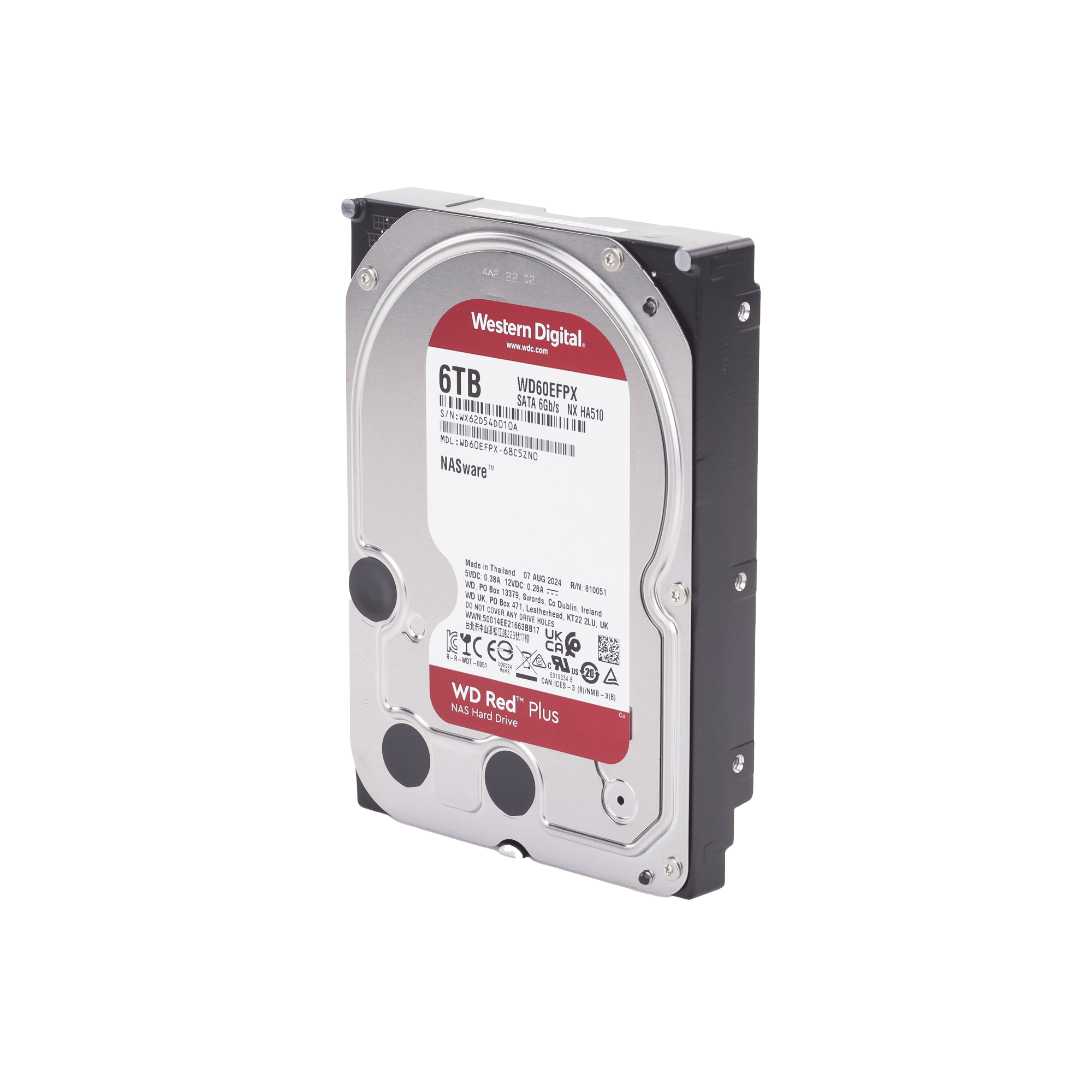 Disco Duro Red de 6TB / 5400 RPM / Optimizado para NAS / Uso 24-7 / 3 Años de Garantia