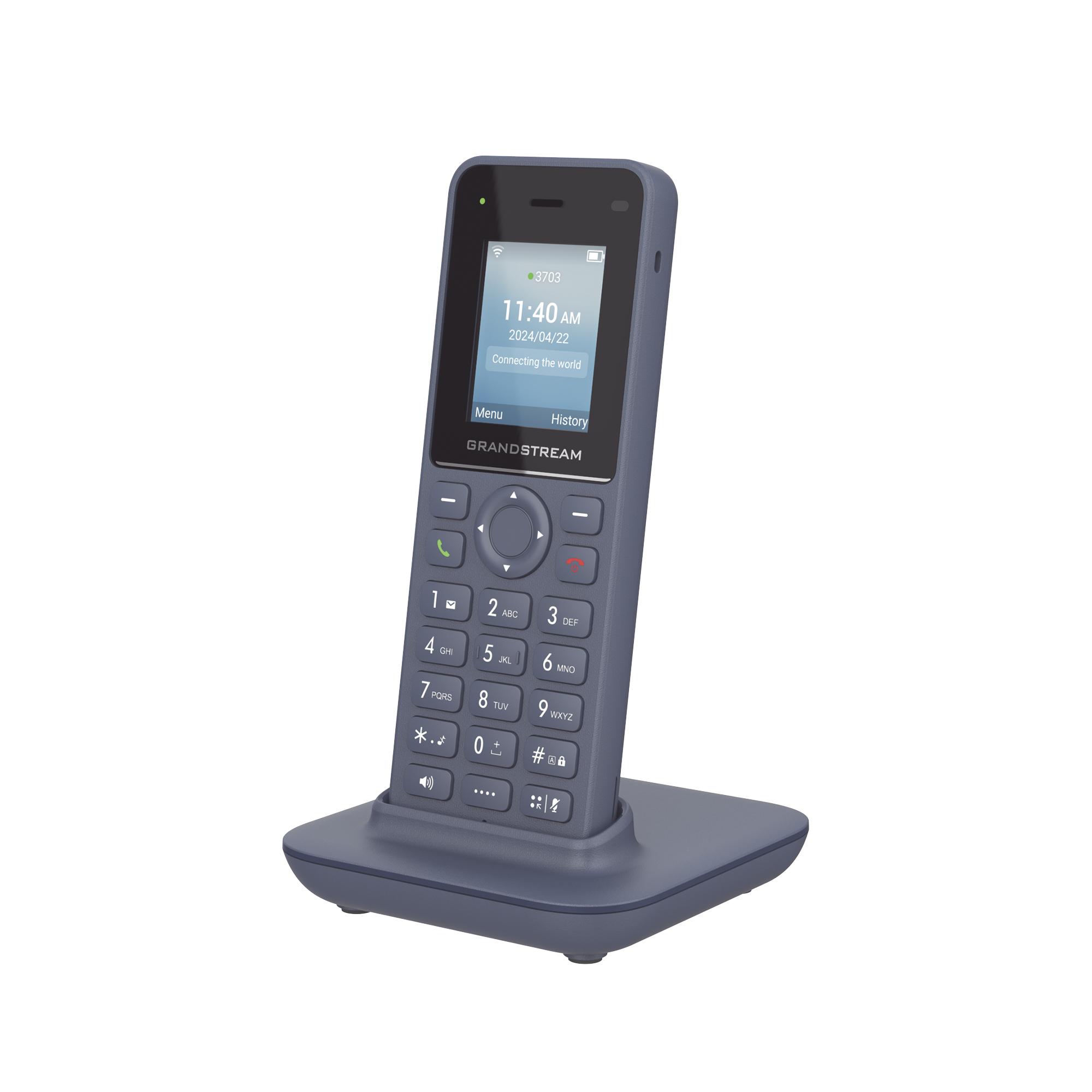 Teléfono IP inalámbrico Wi-Fi, portátil, 2 líneas, 2 cuentas SIP, Voz HD, Bluetooth, Puerto USB tipo C