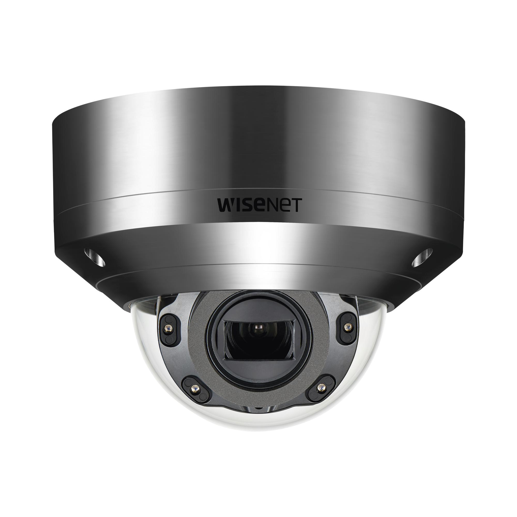 Cámara IP Tipo Domo Antivandálico 5MP de Acero Inoxidable / Lente Motorizado 3.9 - 9.4 mm / IR 50 M / WDR 120db / H.265 & WiseStream