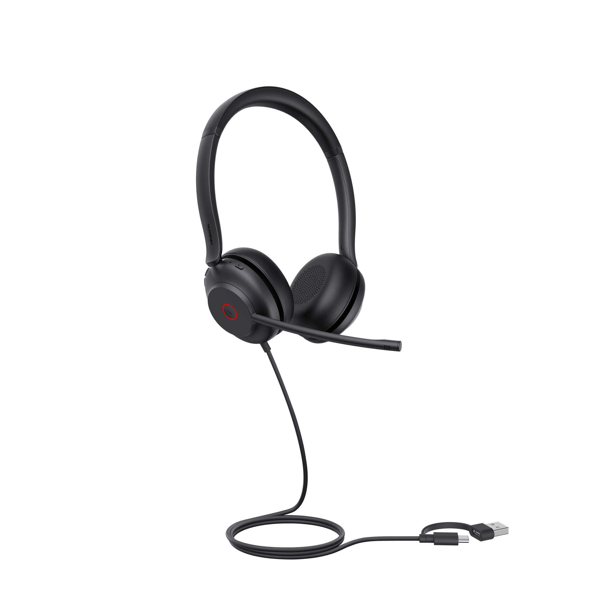 Diadema Alámbrica UH35 Dual de Yealink USB-C/A Compatible con Teléfonos IP Yealink y Computadoras