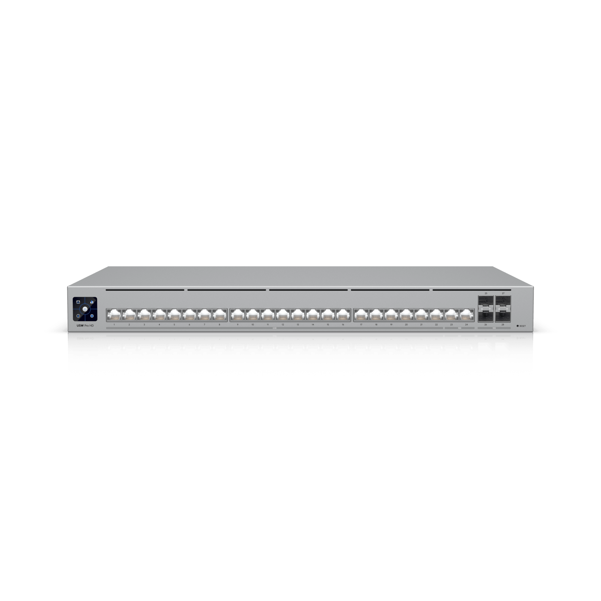 UniFi Switch Pro HD Capa 3, 24 puertos Etherlighting / (22) puertos 2.5 GbE, (2) puertos 10GbE, (4) puertos 10G SFP+
