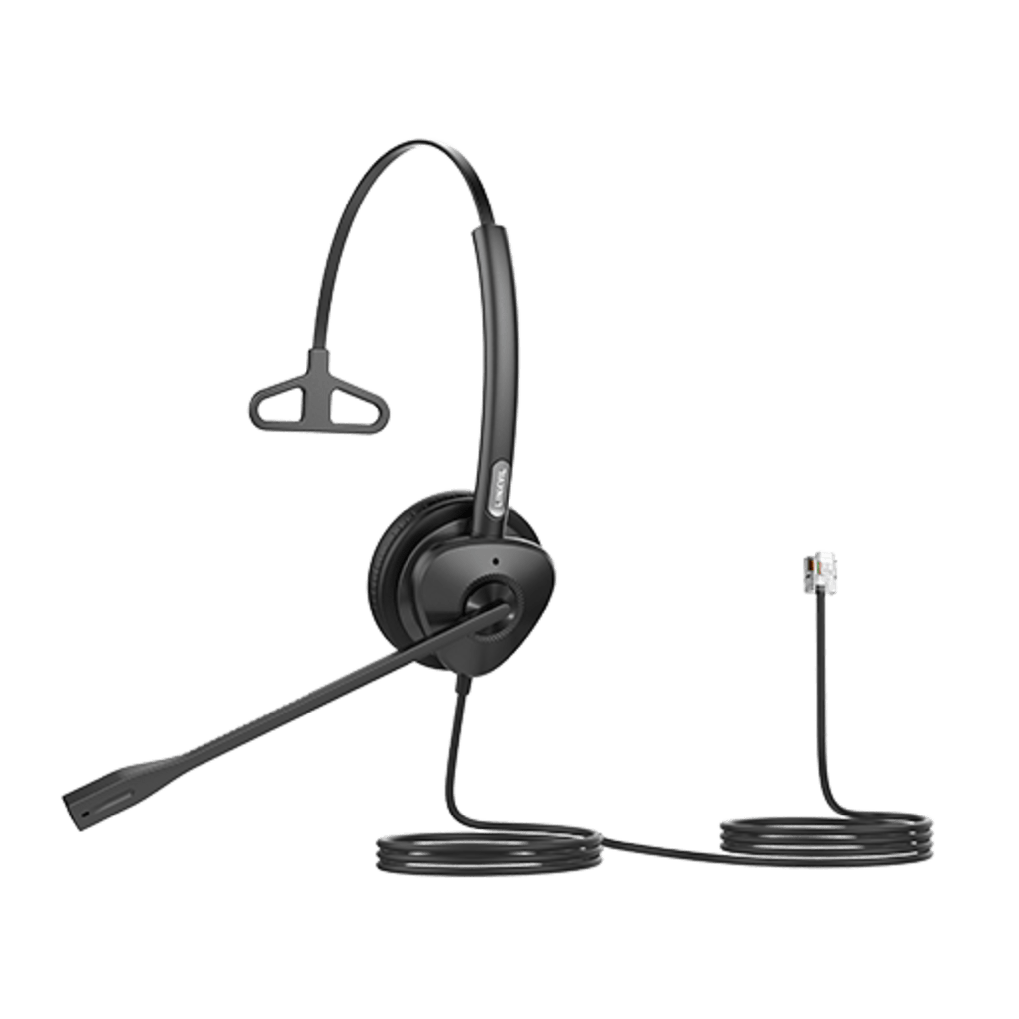 Diadema Monoaural con Audio HD y Brazo Ajustable de 260°, Conexión RJ9 y Sonido de Alta Definición