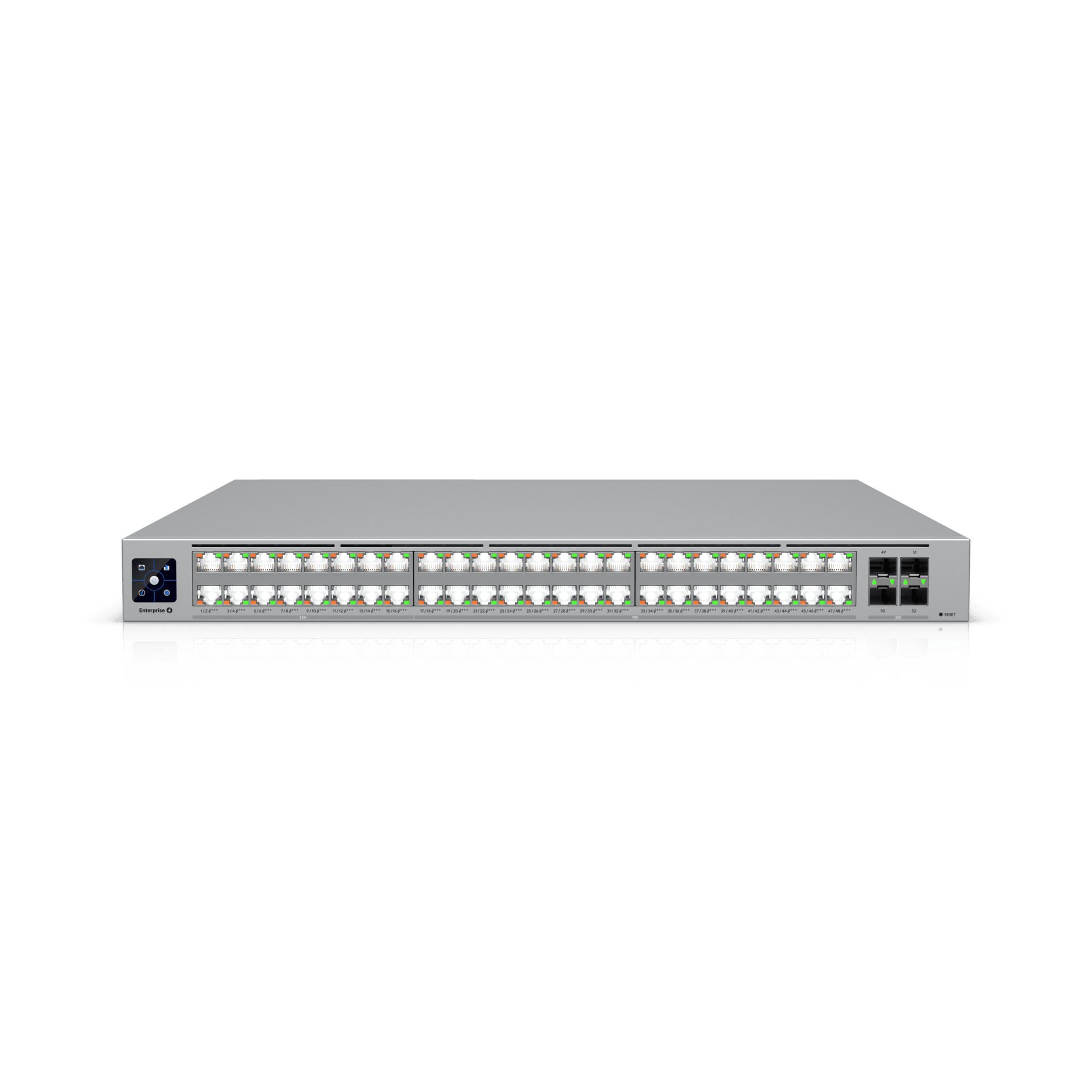 Enterprise Campus 48 PoE, Switch Empresarial Etherlighting™ PoE+++ Capa 3 de 48 Puertos (32 x 10 GbE y 16 x 2.5 GbE) y 4 Puertos SFP28 de 25 G de Alta Disponibilidad