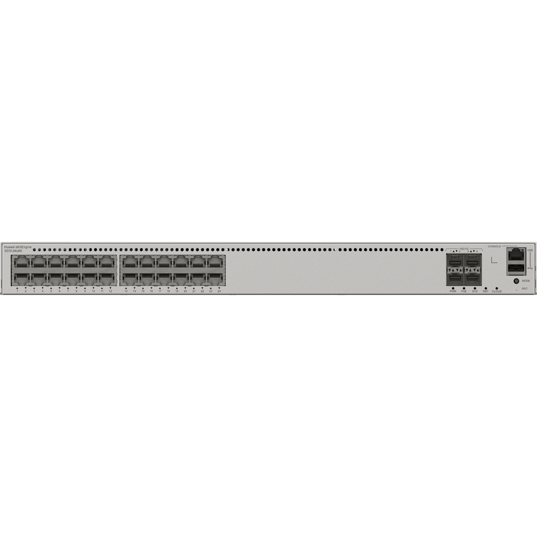 Switch eKit Distribución/Acceso Administrable Capa 3 / 24 Puertos Gigabit PoE++ & 4 Puertos SFP+ 10 Gbps / PoE Budget 2,268 W / Soporta iStack / Gestión Gratuita desde la Nube / Sin Licenciamiento
