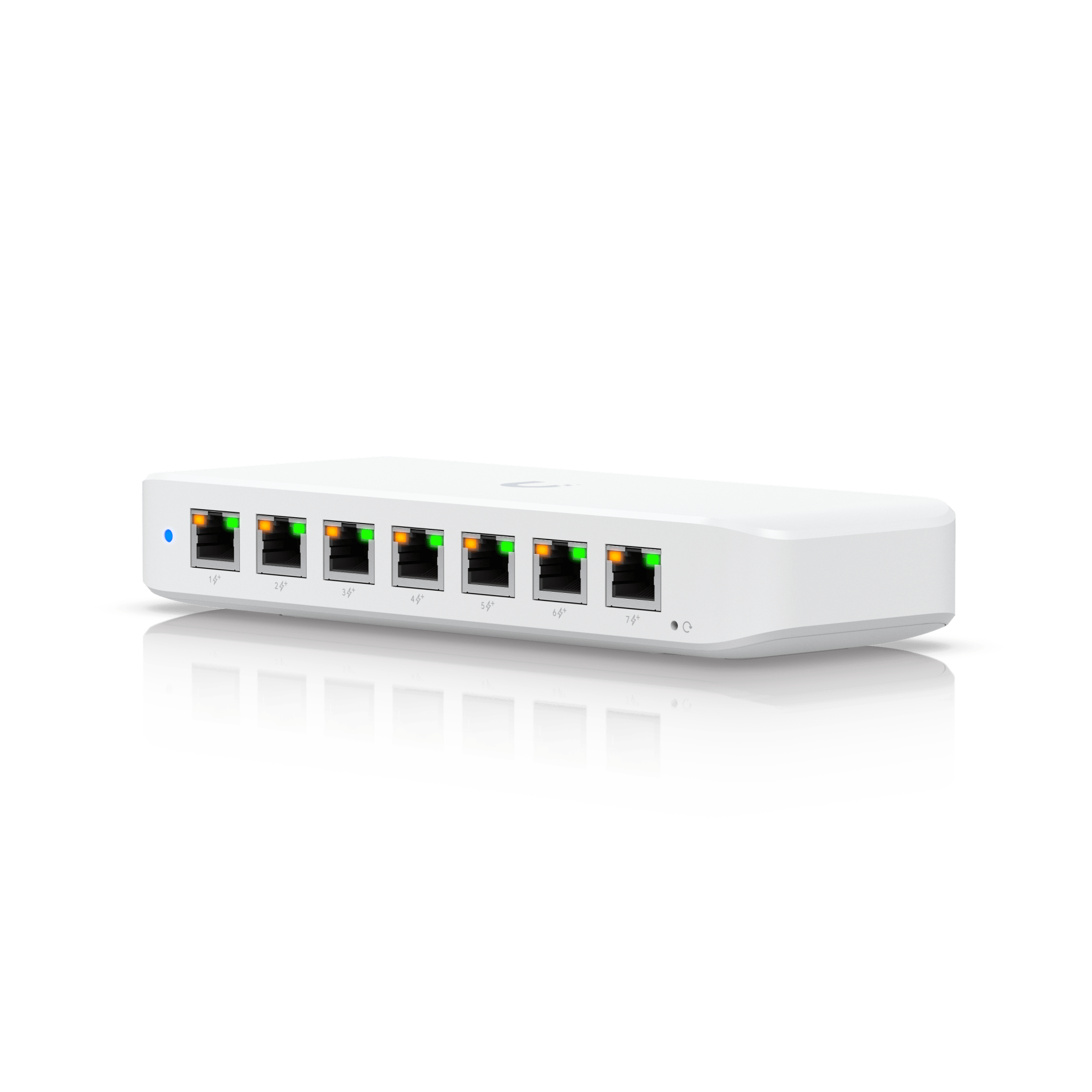 USW Ultra 60W Switch de 8 Puertos GbE (7 Puertos PoE+ y 1 Puerto Entrada PoE++) con Opciones de Montaje Versátiles