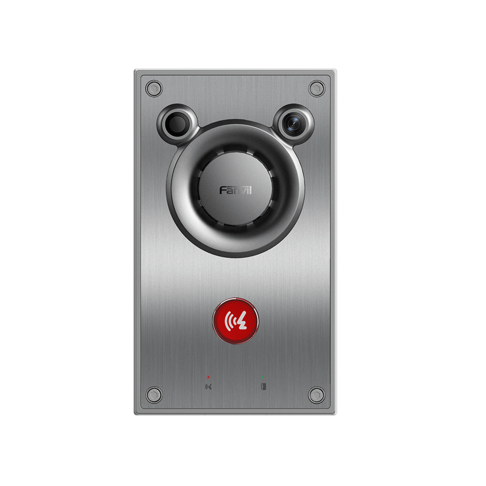 Video/ Intercomunicador IP, Altavoz 10W, 2 relevadores con botón para llamada, anti-vandálico, IP66 e IK10, PoE