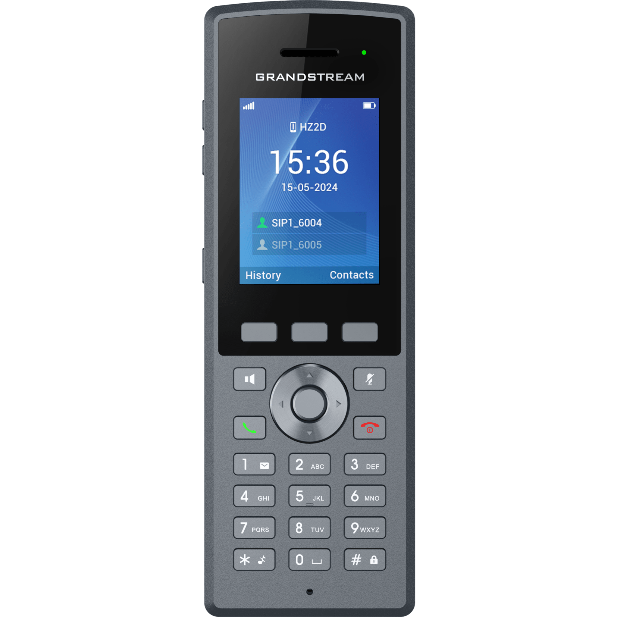 Teléfono Inalámbrico DECT HD Reforzado DP735 / 20 Cuentas SIP / Pantalla TFT LCD 2.4 Pulgadas / Alcance 400 m Exteriores / IP67 / Audio Full HD / Batería 2000 mAh / Compatible con Estaciones Base DP750, DP752, DP755